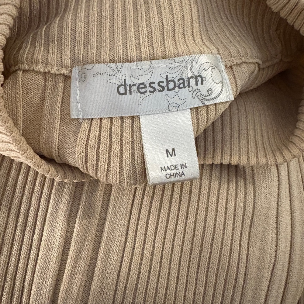 Dress Barn Sleeveless Ribbed High Neck Top Size Medium - Picture 5 of 5
